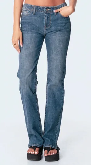 Edikted Aubrey Low-Rise Jeans  thumbnail 1