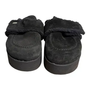 Nubikk Teddy Fur Suede Black Platform Mules Clogs EU 39 US 8.5 NEW with Tags thumbnail 3