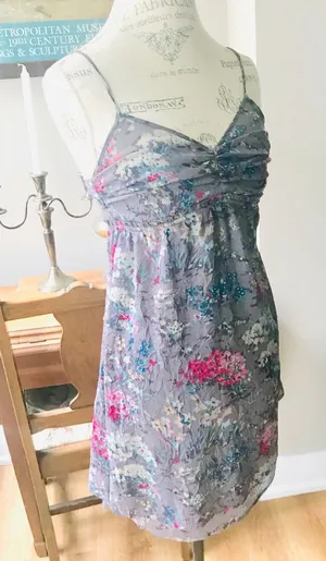 American Eagle Spaghetti Strap Floral Dress Sz 2 thumbnail 1