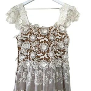 NWT Alberta Ferretti Floral Lace Embroidered Tulle Dress Size 2 thumbnail 2