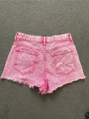 PacSun Pink High-Rise festival Denim Cutoff Shorts thumbnail 2