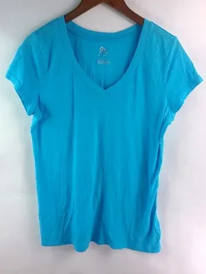 SO L Turquoise Short Sleeved Tee Top thumbnail 1