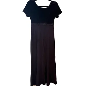 Be Smart Vintage 90s Purple Velvet Empire Maxi Dress 5/6 Whimsigoth Vamp Grunge‎ thumbnail 2