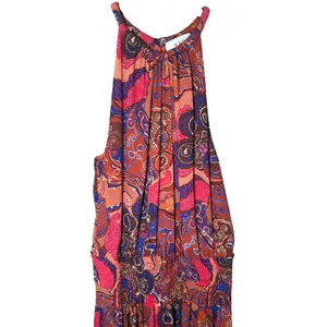A.L.C. Cory Silk Sleeveless Mini‎ Dress High Neck Pink Cobalt Multi Size 6 thumbnail 3