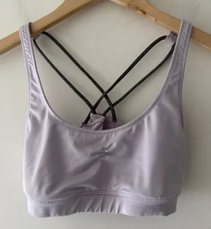 Aerie‎ Lilac Purple Strappy Back Sports Bra thumbnail 1