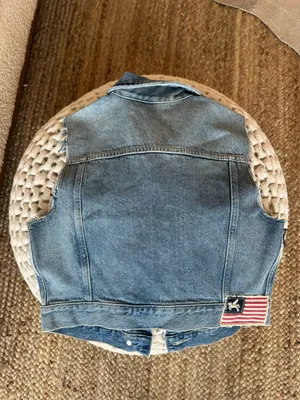 Bootbarn Denim Vest Blue Size XS thumbnail 4