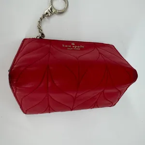 Kate Spade Briar Lane Mikey Wallet Red Quilted Cow Leather Gold One Size thumbnail 4