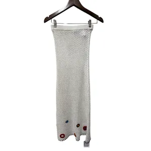 Topshop Maxi Skirt Floral‎ Open Knit Crochet Size Small thumbnail 3