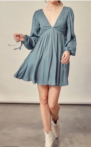 NWT Mustard Seed Dress Sage Green Size S Boho Romantic thumbnail 1