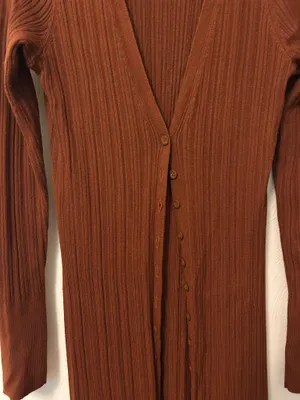 Ribbed Abercrombie & Fitch Longline Cardigan thumbnail 4