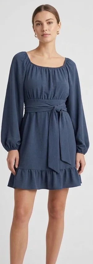 Elegant‎ Navy Blue Dress thumbnail 1