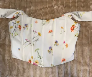 White Fox Crop Corset Boutique Top thumbnail 1