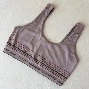 Lucky Brand Womens‎ Seamless Logo Striped Bralette Mauve Size 1X thumbnail 8