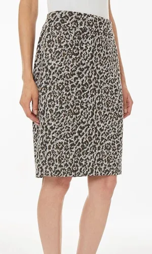 Kasper Size Medium Pull-On Cheetah Print Stretch Pencil Skirt. New With Tags thumbnail 1