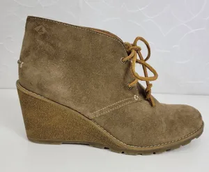 Sperry Stella Prow Women Chukka Boots Size 9 Brown Suede Wedge Heel Ankle Bootie thumbnail 1
