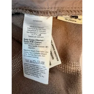 Madewell Plaid Shacket Overshirt Jacket Beige Taupe Side Pockets Medium thumbnail 6