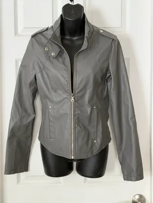 Therapy gray moto jacket Size M thumbnail 5