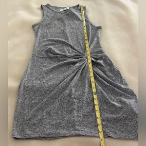 Abercrombie & Fitch Heather Gray Knotted Side Dress thumbnail 6