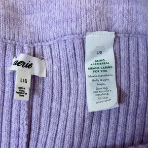 Aerie Women’s Large Lilac Ribbed Knit Pants Like New thumbnail 3