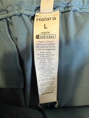 Halara Flex Mid Rise Pocket Straight Leg Work Pants Abyss Blue Womens Large NEW thumbnail 6