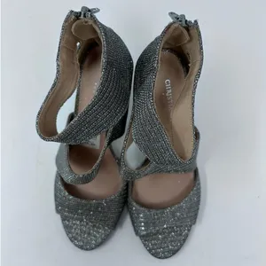 Christian Siriano for Payless Silver Sparkle High‎ Heel Shoes Size 6 1/2 NWT thumbnail 6