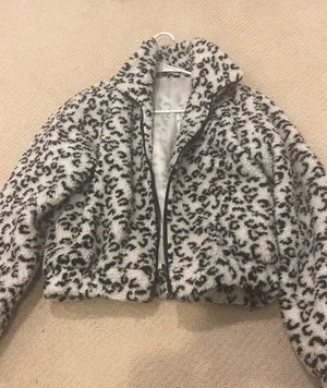 Cheetah Print Fleece Jacket Multi thumbnail 1