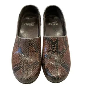 Dansko Marisol snake print leather clogs size 36 thumbnail 3