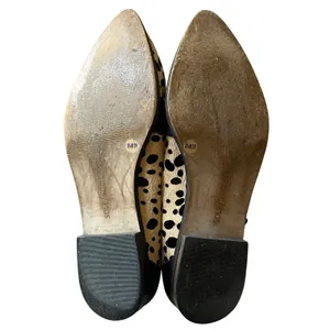 Sole Society Edie Womens Animal Print Calf‎ Hair Pointed Toe Loafers 8.5M thumbnail 8