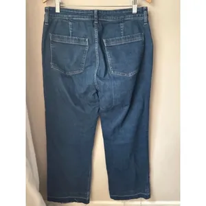 J.Crew High-Rise Trouser Jean Wide Leg Raw Hem Size 31 thumbnail 4