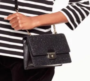 Kate Spade Sunset Lane Eden in Black Glitter Crossbody Purse $249 thumbnail 2