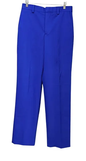 Zara Womens Cobalt Blue High Rise Wide Leg Trousers Pants Size 29 Long‎ Inseam thumbnail 1