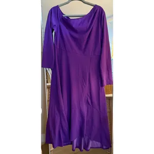 NEW Formal Glitter Wedding Guest Cocktail Formal 1 Shoulder Long Sleeve Dress L thumbnail 4