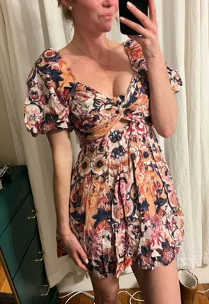 House of Harlow 1960 Floral Cutout Mini Dress thumbnail 1