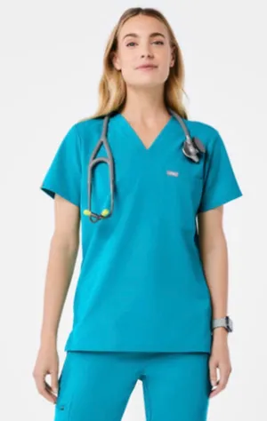 FIGS teal scrub set Catarina top & joggers thumbnail 1