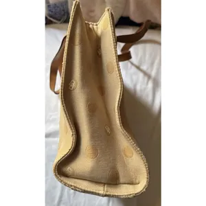 Dooney & Bourke Tan Polka Dot Tote Gold Hardware Bag Charm 12 x 10 x 4 thumbnail 9