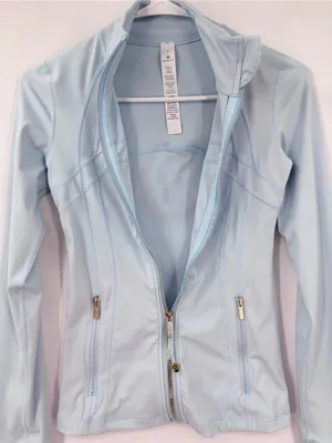 lululemon athletica Light Blue Zip-Up Bomber Jacket thumbnail 4
