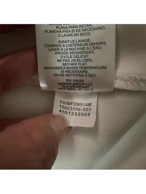 Jones New York Signature White w/ Ribbed Detail Funnel Neck Pullover Size Small thumbnail 10