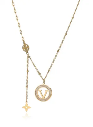 Luxury Signature Classic Gold Pendant Necklace thumbnail 1