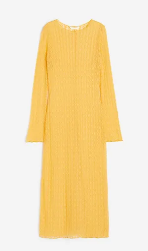 H&M Yellow Lace Maxi Dress thumbnail 1