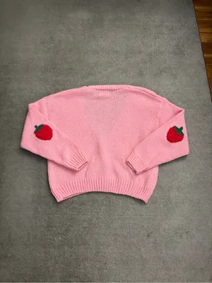 Mure + Grand Strawberry Puff Cardigan Kawaii Pink Red Women’s thumbnail 2