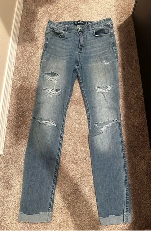 Hollister Distressed Skinny Jeans Size 7 0617 thumbnail 1
