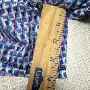 Athleta Vivid Ready Set‎ Go Blue Geometric Print Athletic Running Shorts Size Xs thumbnail 6