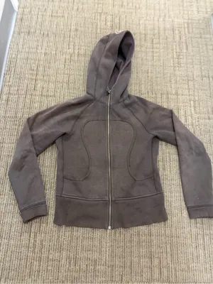 lululemon athletica Women's Dark Brown Full-Zip Hooded Sweatshirt thumbnail 2