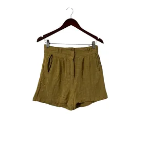 FREE PEOPLE Yellow Knit High Waisted Shorts thumbnail 4
