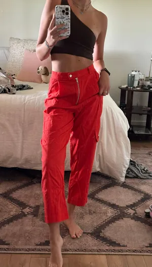 Urban Outfitters Orange Baggy Pants thumbnail 1