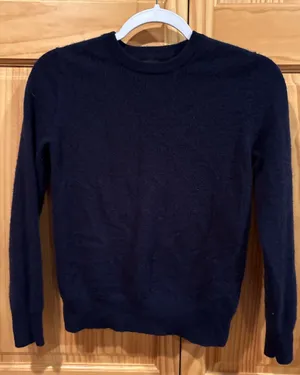 Quince 100% Mongolian Cashmere Crewneck Sweater Navy Women’s S thumbnail 1