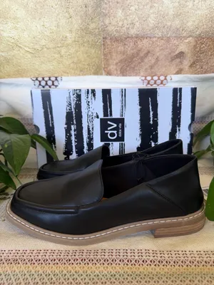 NEW DV Dolce Vita Crashback Faux Leather Black Loafer Low Heel Shoes, Size 6.5 thumbnail 2