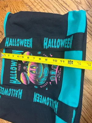 DISNEY PARKS 2023 Mickey Mouse Glow In The Dark Canvas Tote Bag thumbnail 11