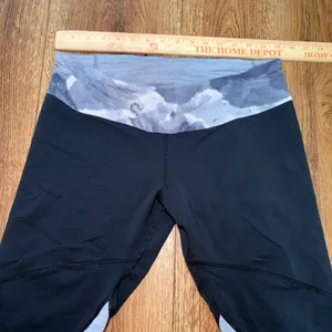 Lululemon Run Inspire Crop Leggings Black Gray Cloud Waist Reflective Size 12 thumbnail 11