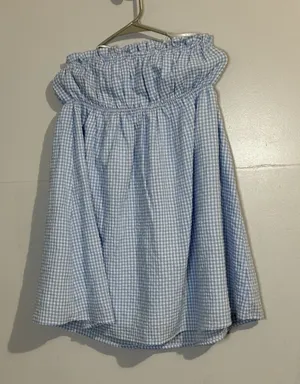 Princess‎ Poly Winston Blue Gingham Mini Dress Women's Size 8 NWT Cottage Core thumbnail 1